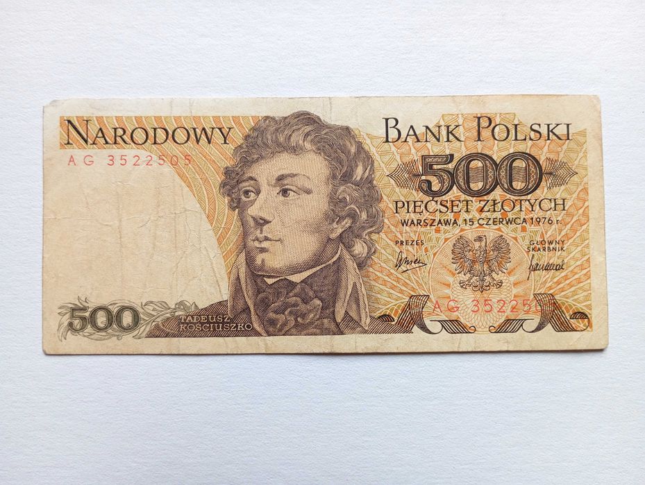 500 zł 1976 - AG -   Bardzo Rzadki L8