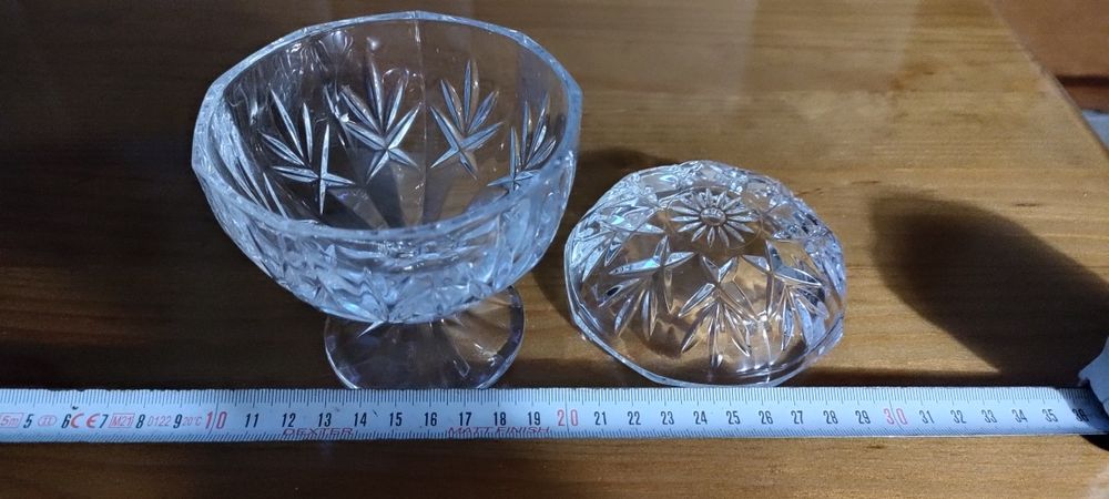 Bomboneira com pé cristal d'arques