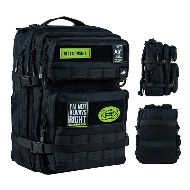 Рюкзак Kite Education teens K24-2593L-1 чорний на зріст 145-175см