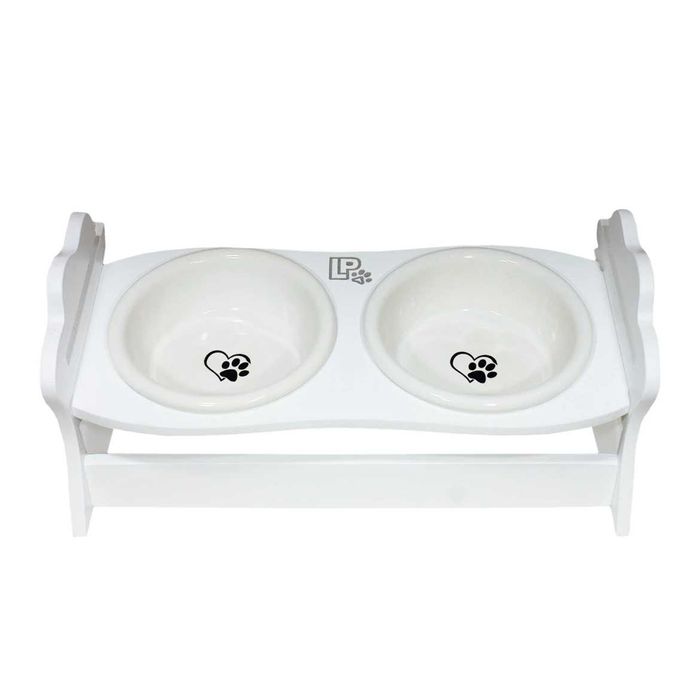 Миски керамічні на дерев'яній підставці Lucky Pet для собак
