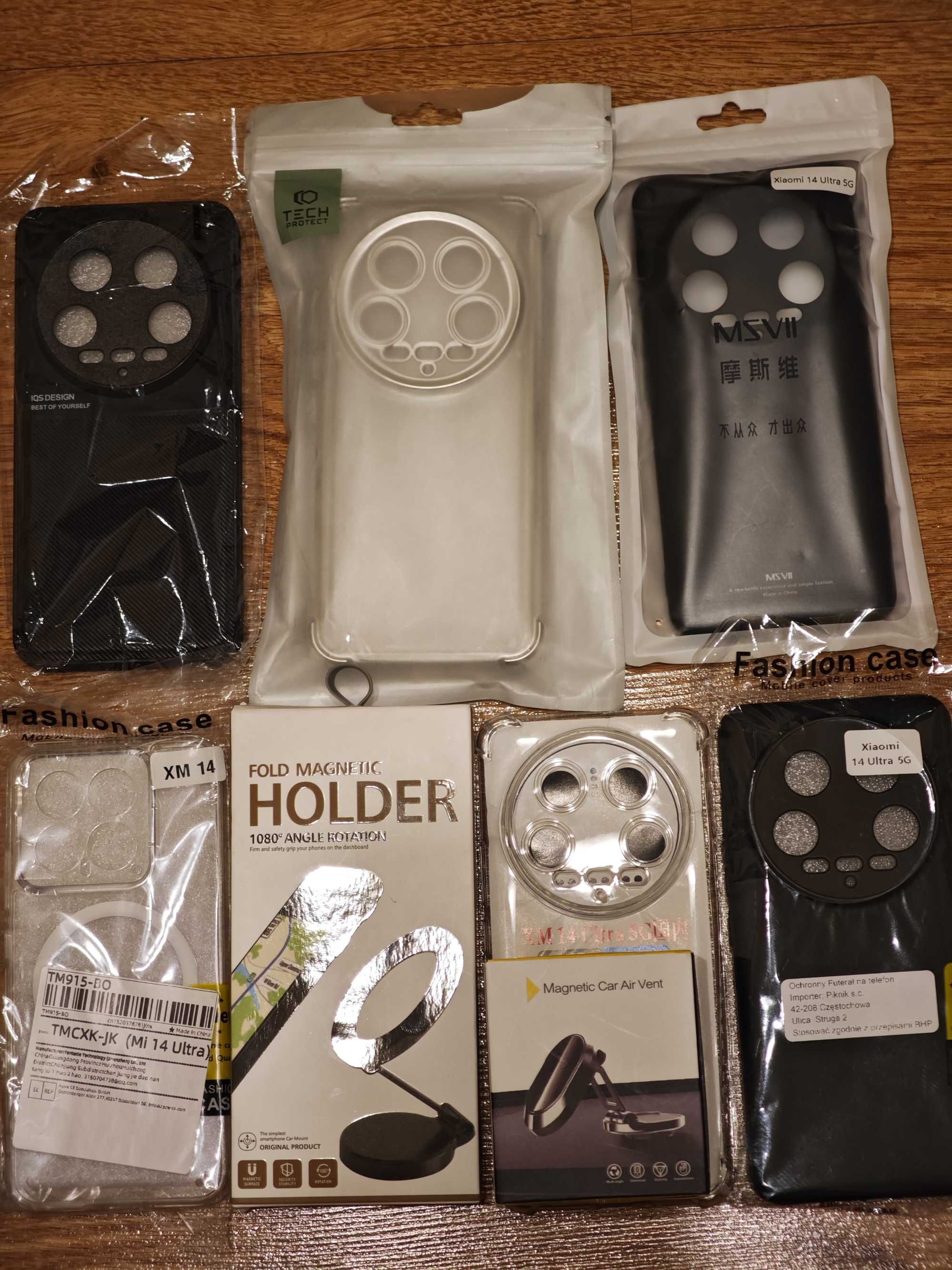 Etui, pokrowiec na Xiaomi 14 ultra/5szt/2xuchwyt