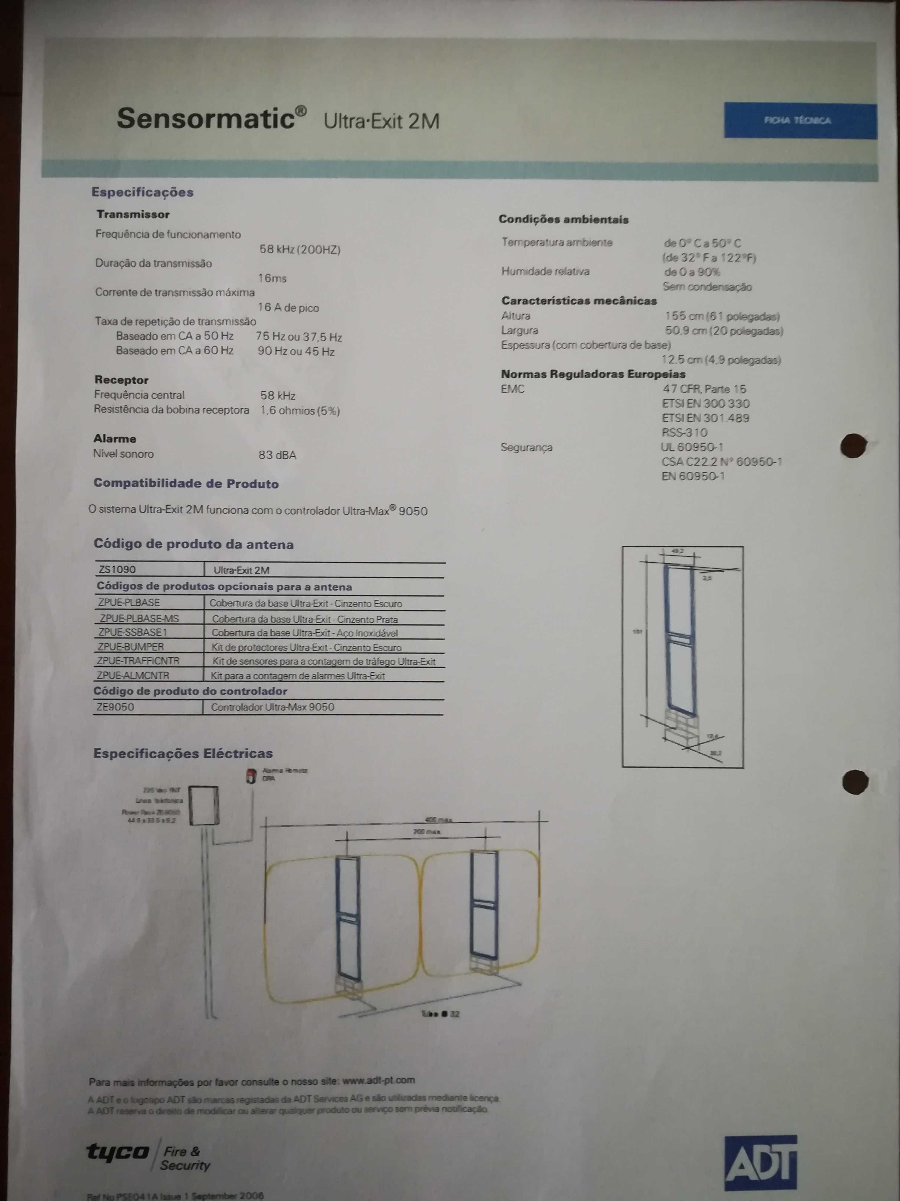 Vendo equipamento anti-roubo marca ADT Sensormatic Ultra-Exit 2M