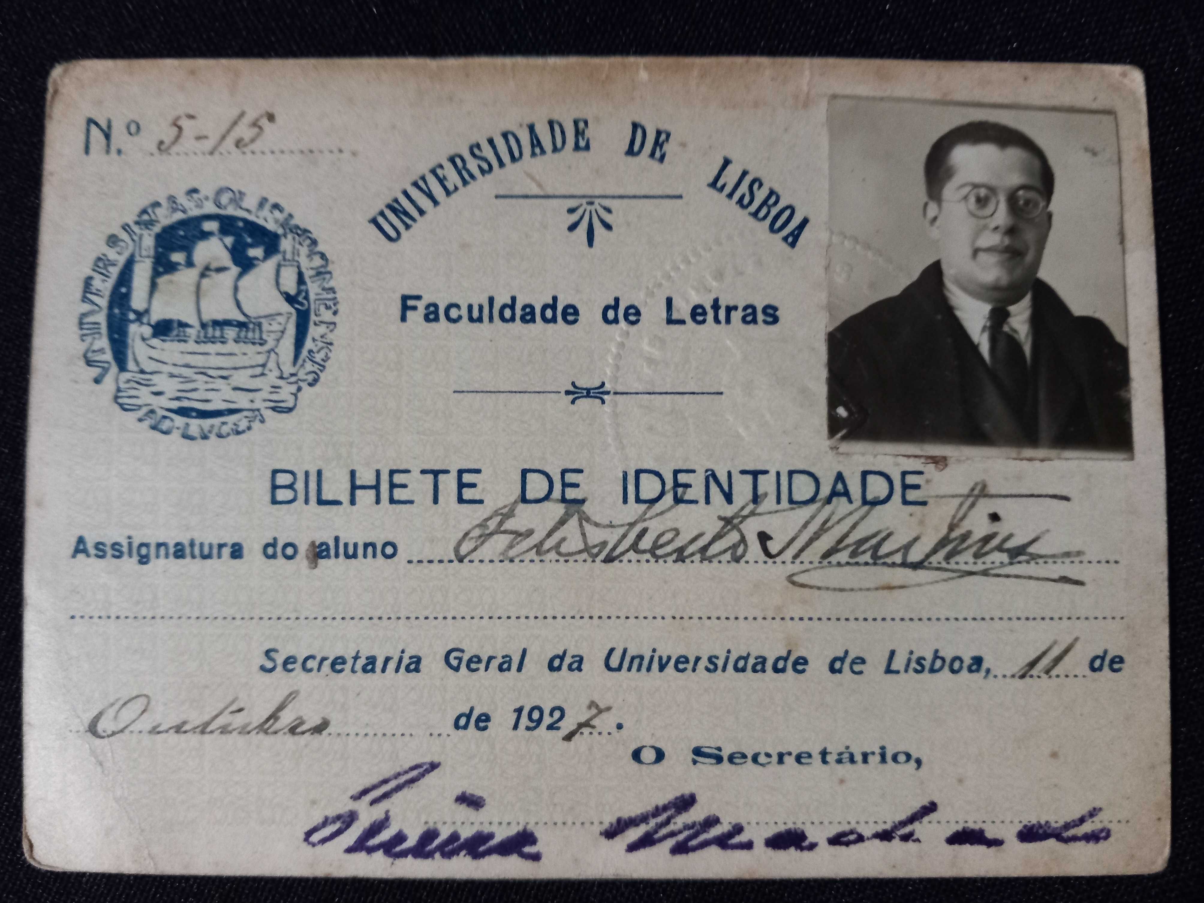 Universidade de Lisboa  - Cartões identificação da Faculdade de Letras