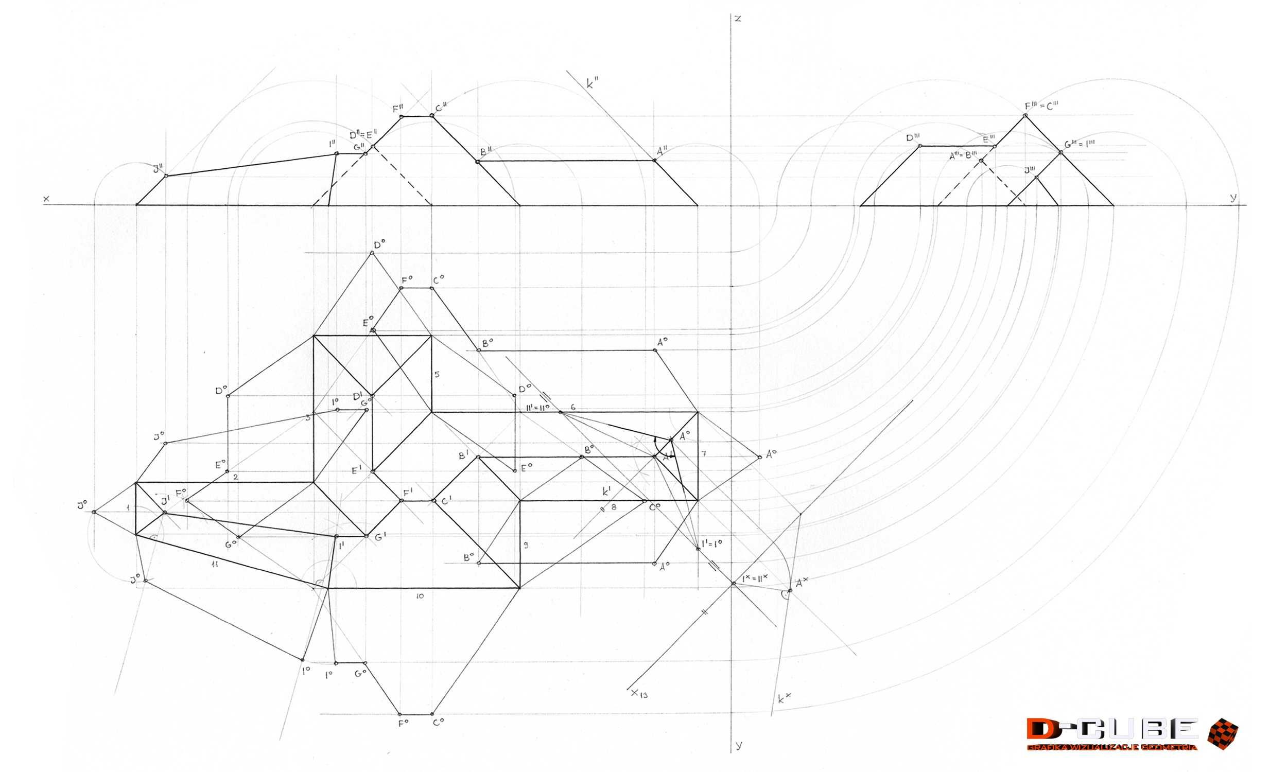 GEOMETRIA WYKREŚLNA - korepetycje, wykonywanie rysunków