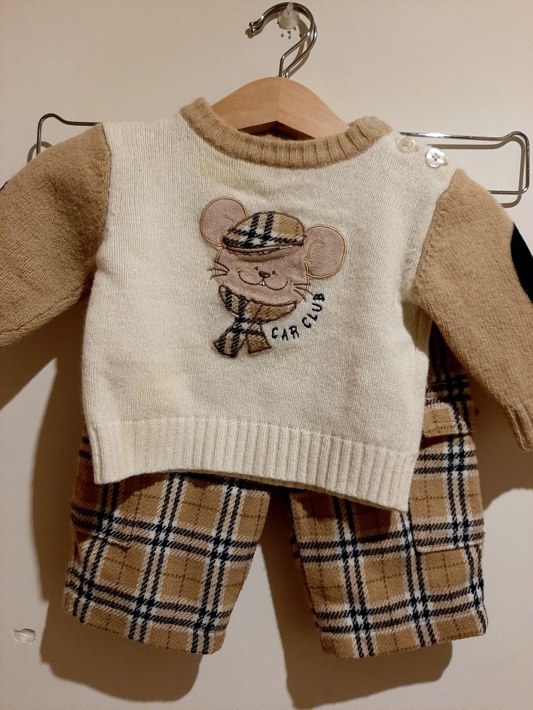 Conjunto PRENATAL algodão branco 3/6meses