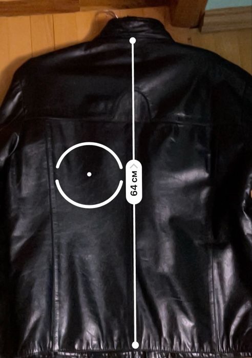 Кожаная дубленка размер М