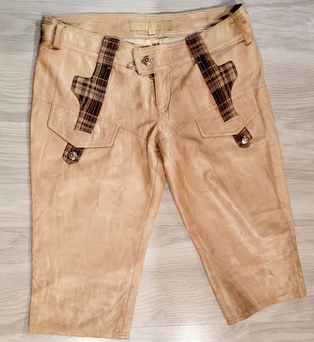 Szorty skóra naturalna włoskie roz 38