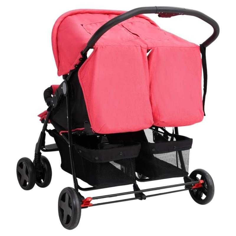 Carrinho de Bebé para Gémeos – Vermelho