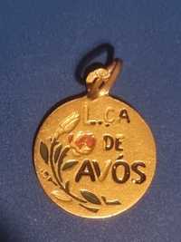 Medalha lembrança de avós ouro 19,2 k