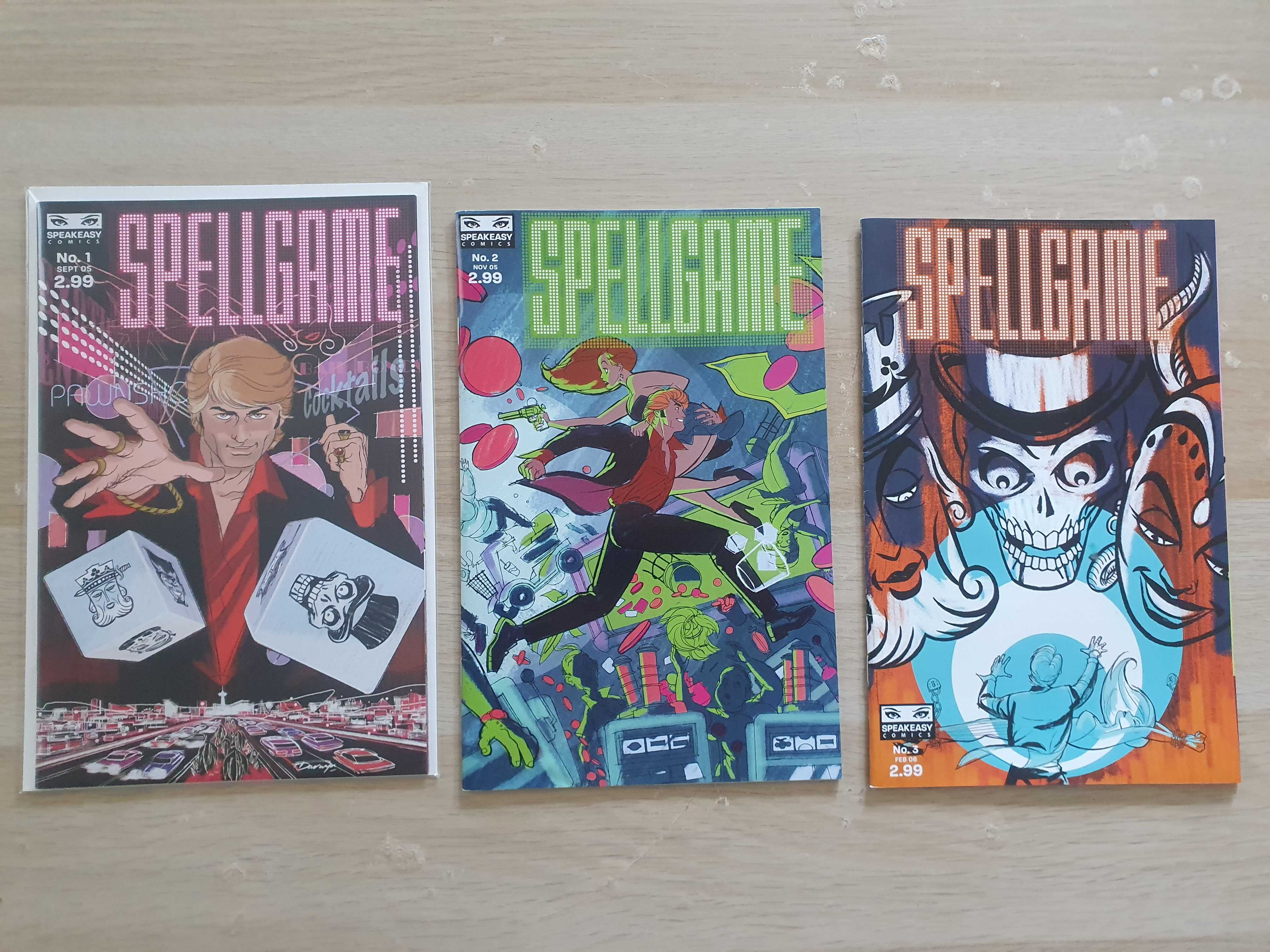 Spellgame: 1-3; Weapon Zero vol. 1: T-2; Weapon Zero vol. 2: 3 (ZM43)