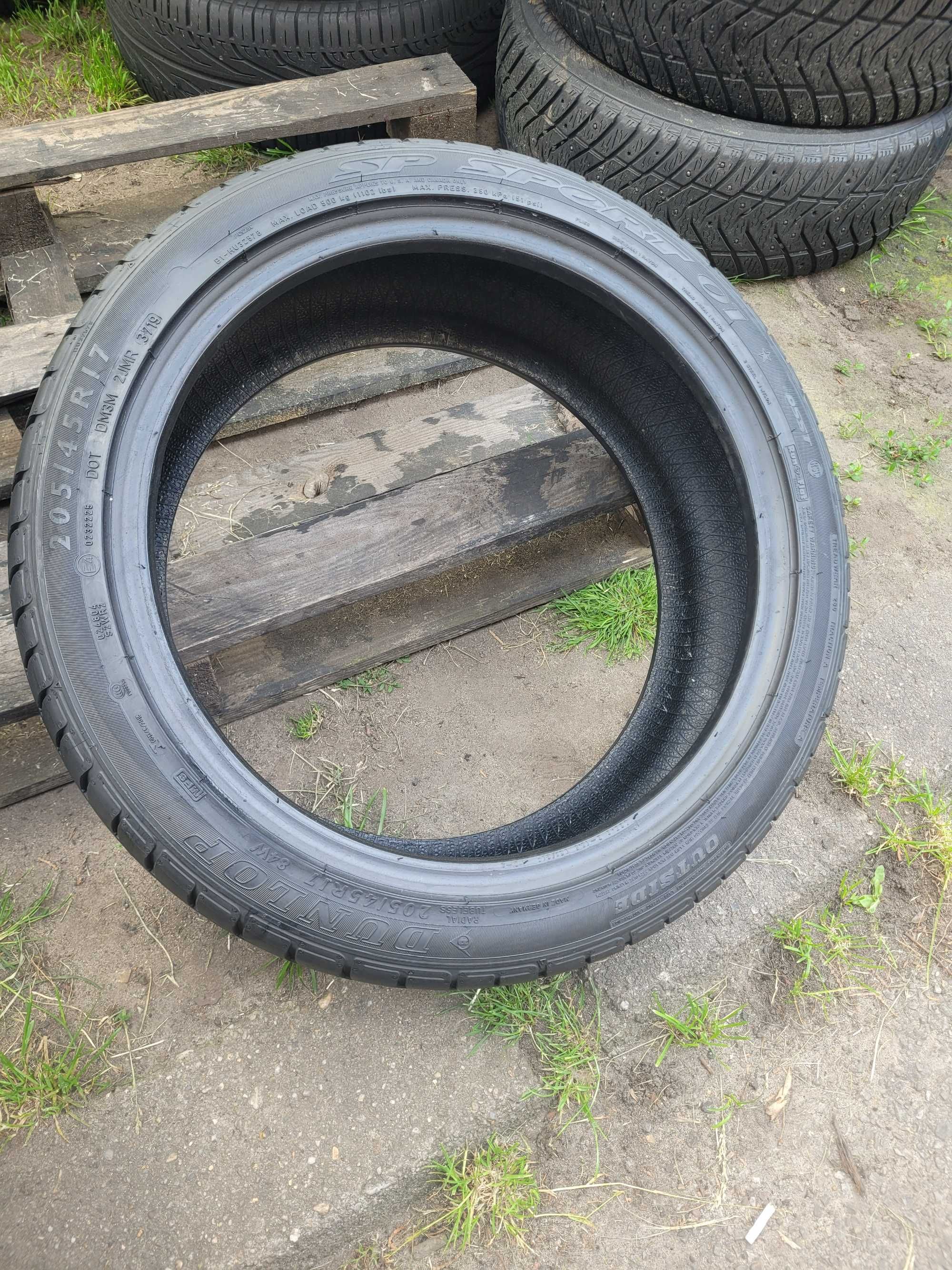 Opony Letnie 205/45R17 Dunlop SP Sport 01 2sztuki Montaż RSC