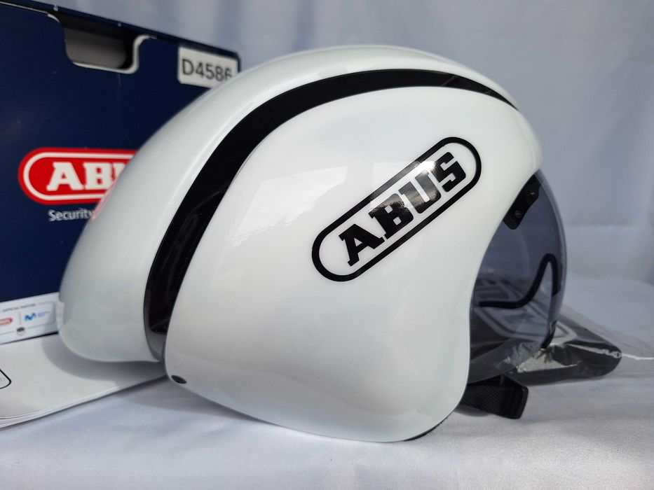 Kask rowerowy czasowy Abus GameChanger TT Shiny White L 58-61cm