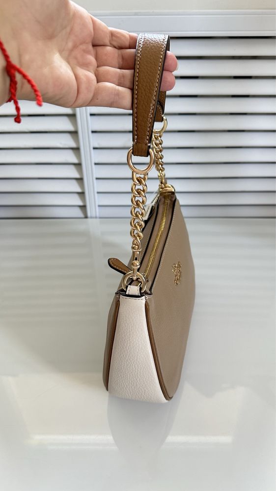 Бежева маленька сумка Teri Shoulder Beige Coach