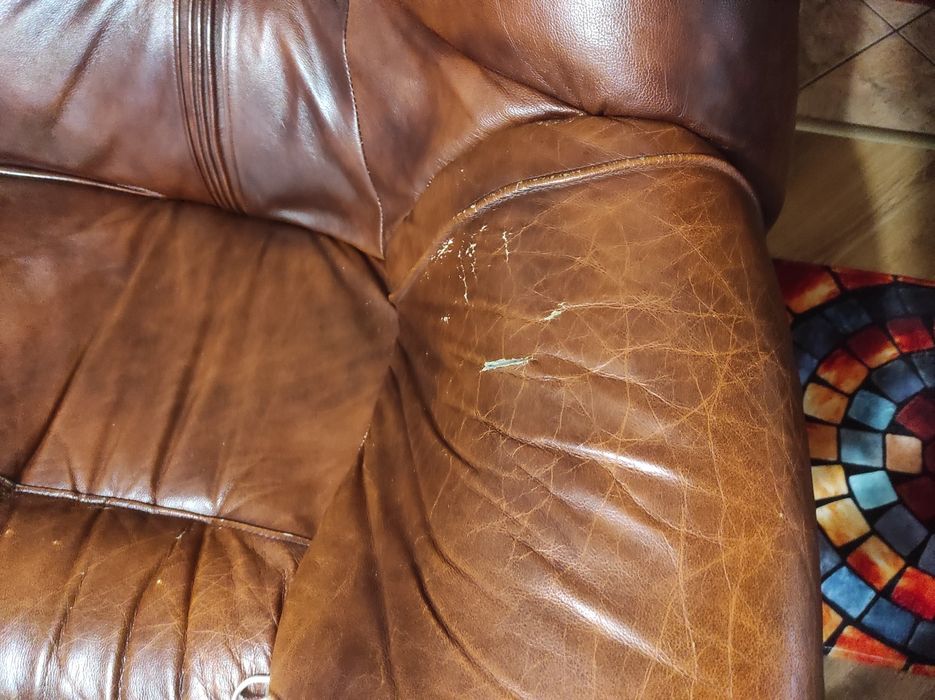 komplet wypoczynkowy 3+2+1 skóra naturalna