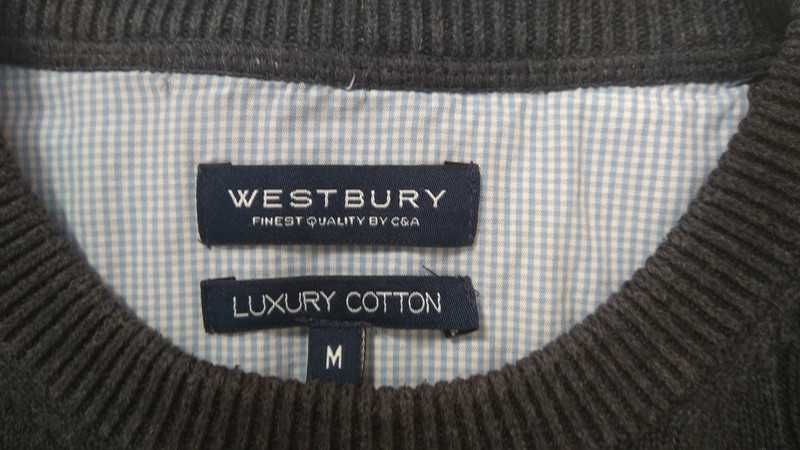 Ciemno szary sweter w warkocze firmy Westbury