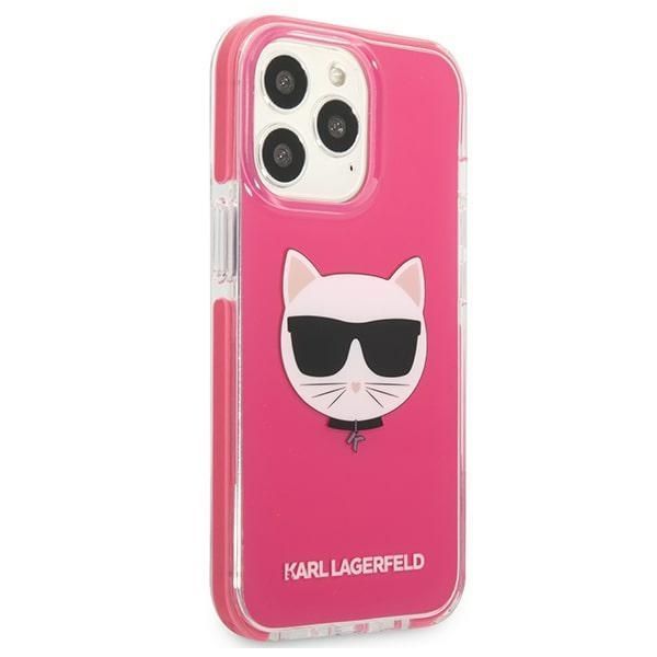 Etui na iPhone 13 Pro/13 6,1" Karl Lagerfeld Choupette Head - Fuksja