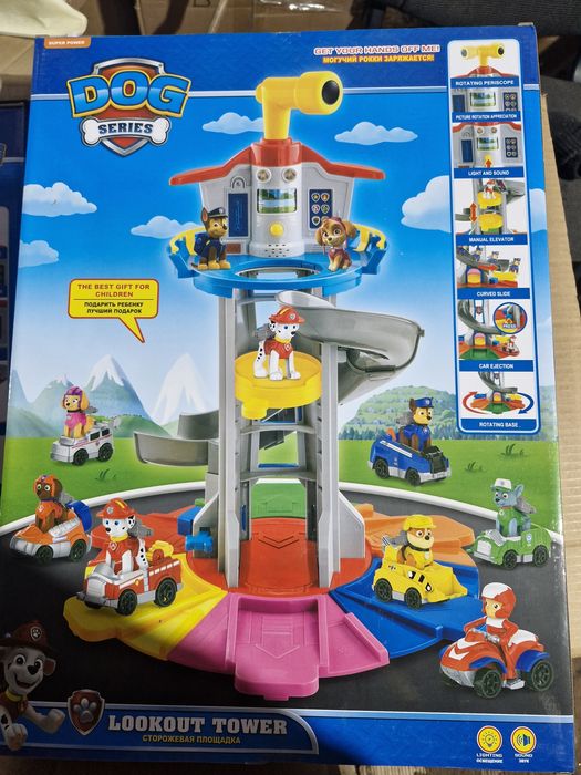 База Щенячий патрул+3героя машинками, рятувальна станція,парковка,вежа