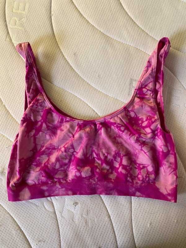 Różowy stanik tie-dye jolinesse