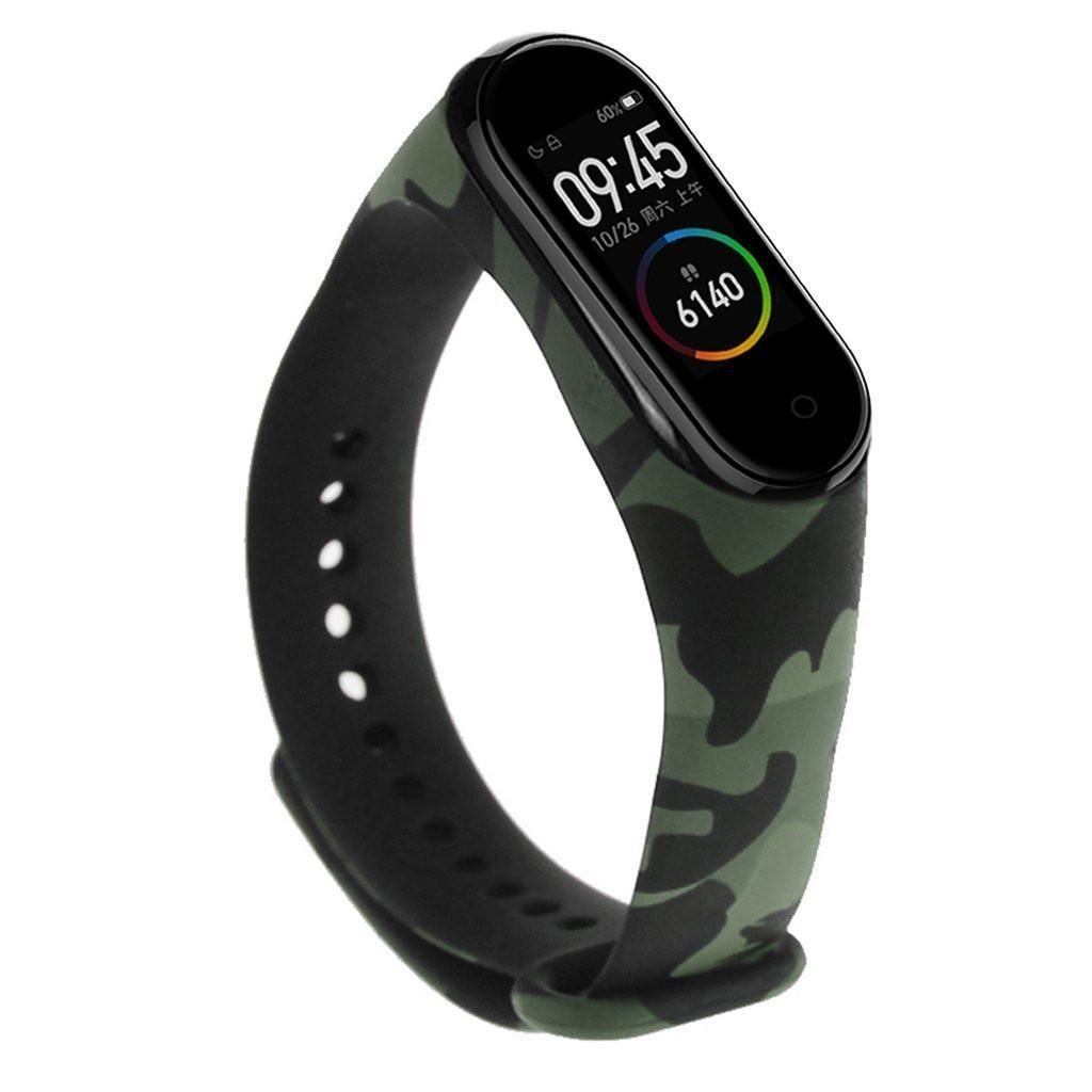 Silikonowa Opaska Zamienna Xiaomi Mi Band 4 / Mi Band 3 Zielone Moro