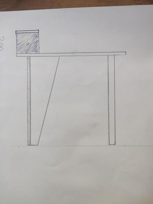 Компьютерный стол. черный белый