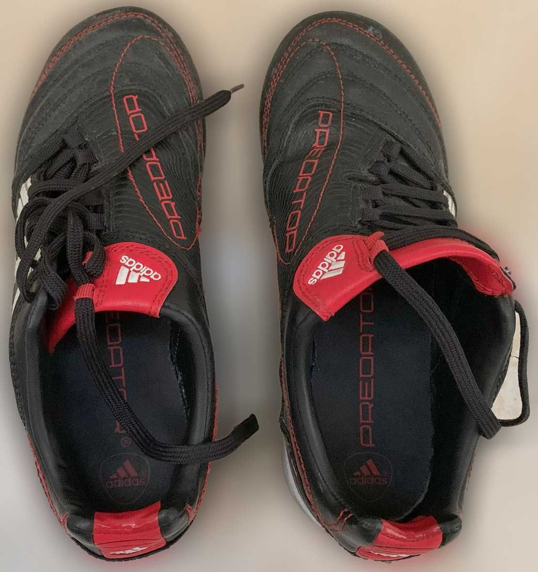 Chuteiras de Futebol Adidas Unissexo, Preto e Vermelho, como Novas