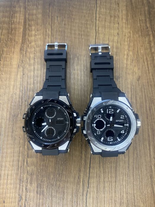 Męski zegarek sportowy analogowo-cyfrowy