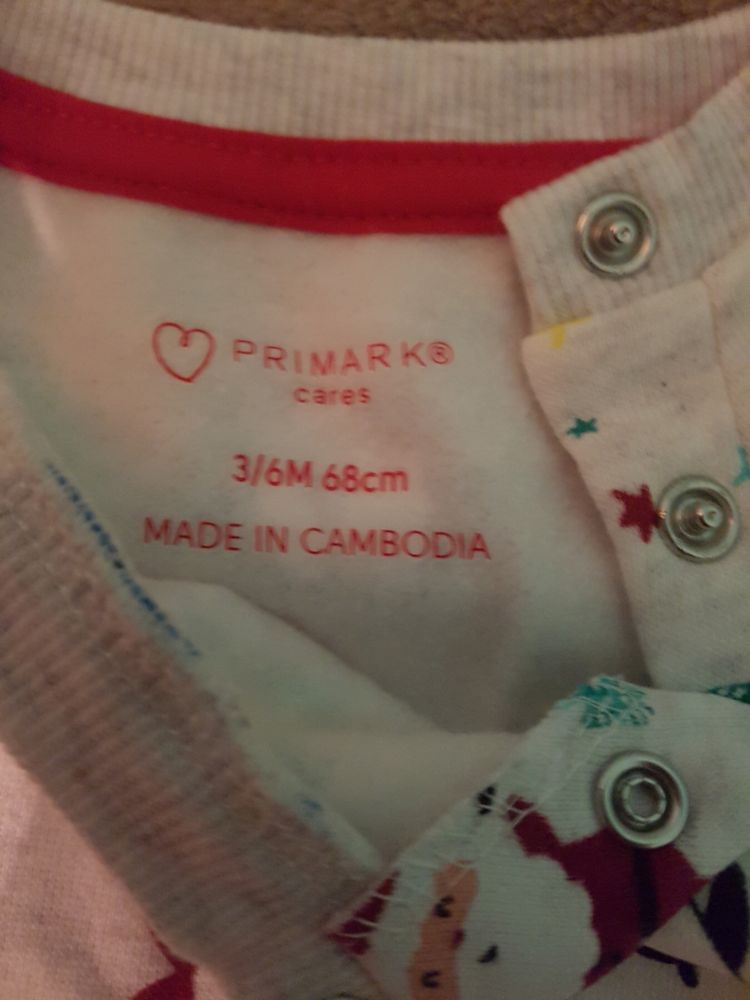 Новорічний костюмчик  Primark ріст 68 теплі плюшеві
