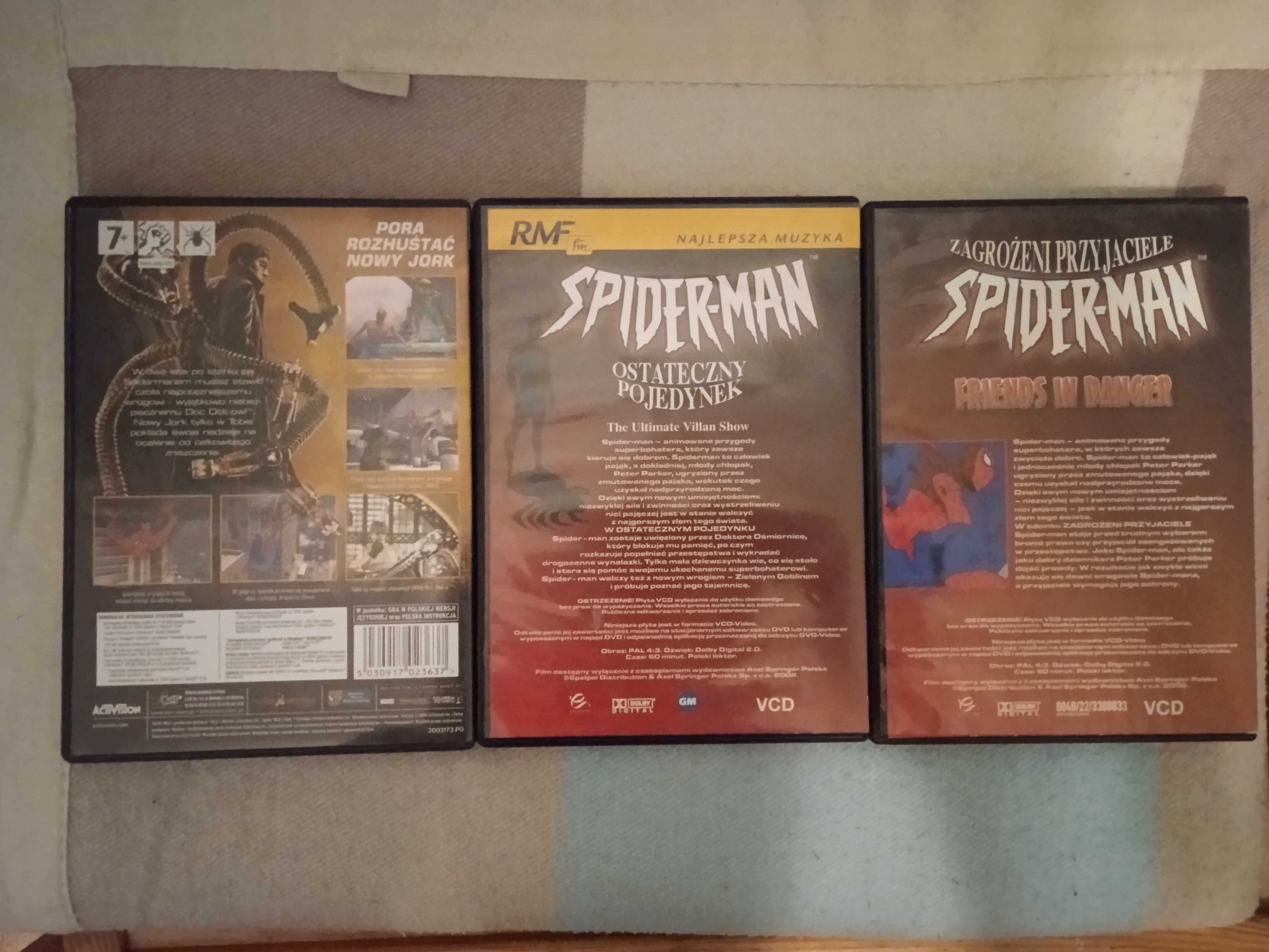 Zestaw, kolekcja filmy i gra PC Spider Man