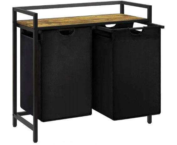 Kosz Na Pranie Lifewit 2 Przegródki, Kosz 95 L/47,5 X 2