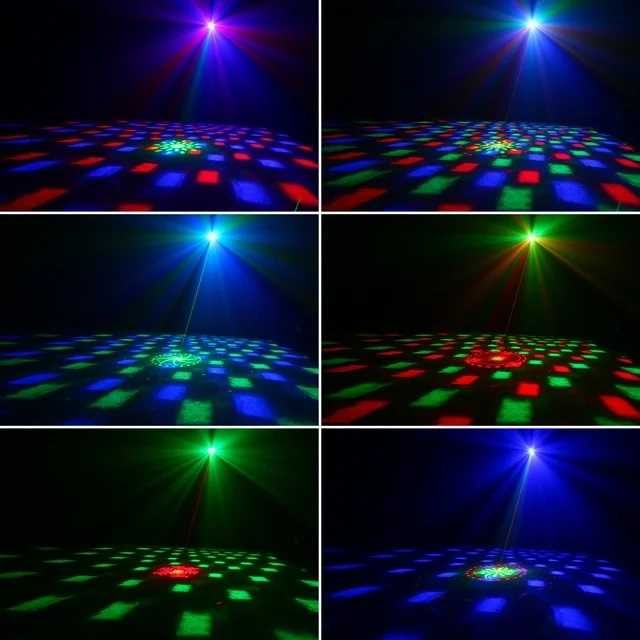 Efekt Laser Wzory Mix + Kula Disco RGB Mix kolorów 2-Efekty Pilot