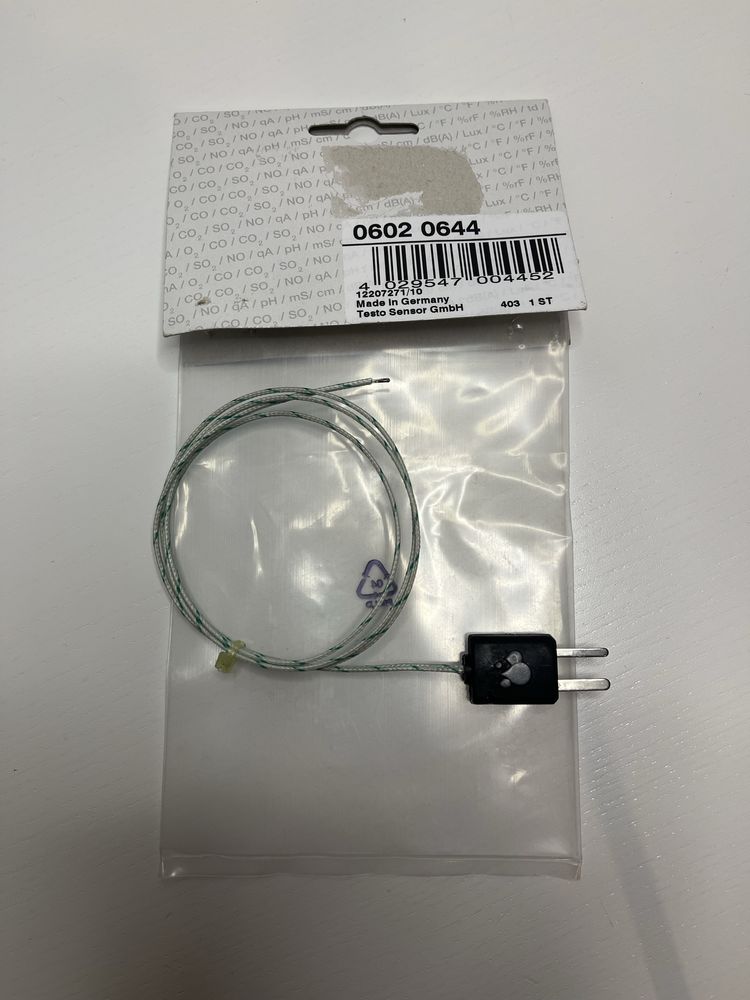Czujnik temperatury powietrza testo, -50 do 400 °C Typ K