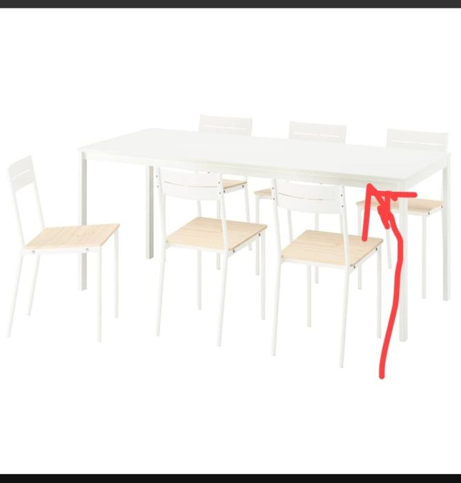 mesa grande e 4 cadeiras da marca IKEA