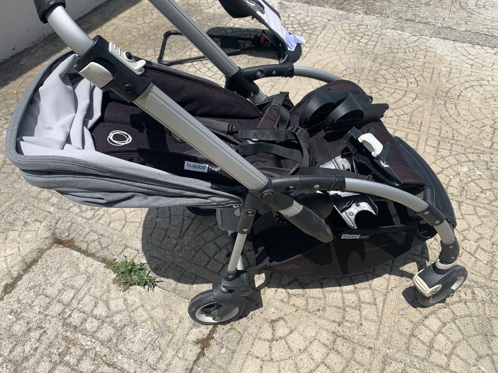 Carrinho bugaboo bee + patim + adaptadores maxicosi