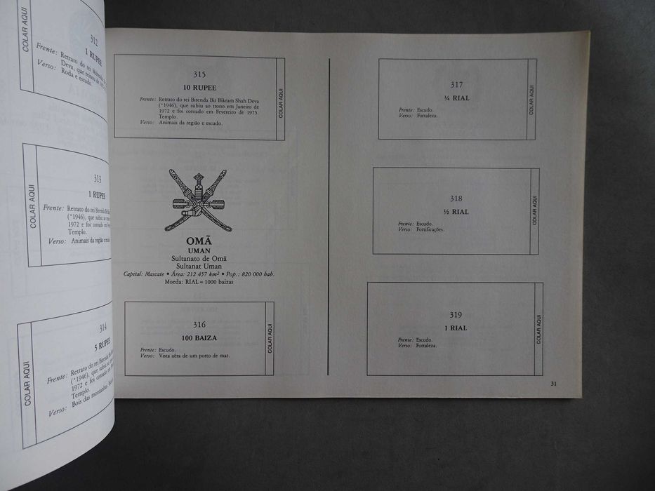 Caderneta de cromos vazia Notas de todo o mundo - Volume II - Ásia