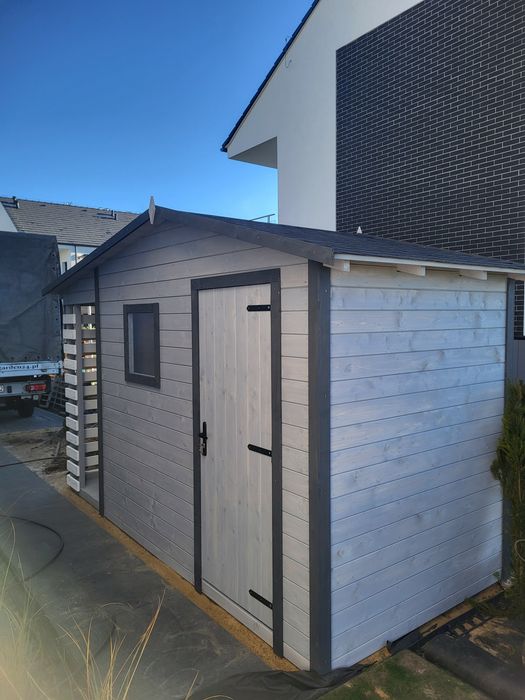 PROMOCJA Domek ogrodowy narzędziowy z drewutnią