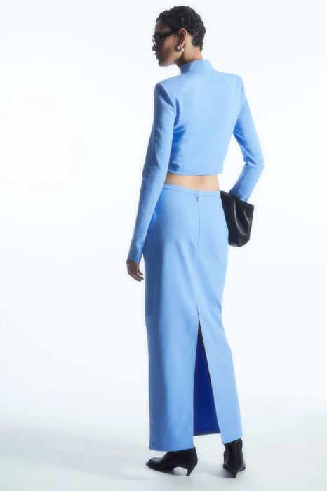 Cos довга бавовняна спідниця з розрізом ззаду