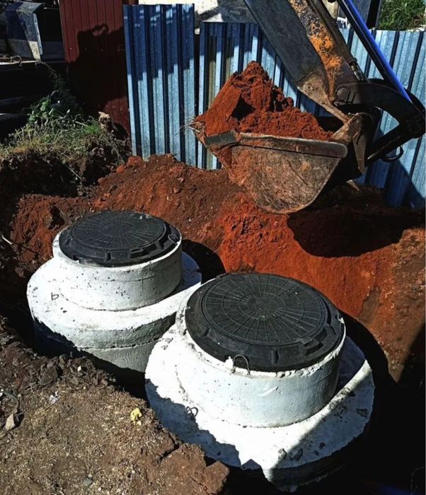 Септик з бетонних кілець під ключ вигрібна яма 12/14/17 м3