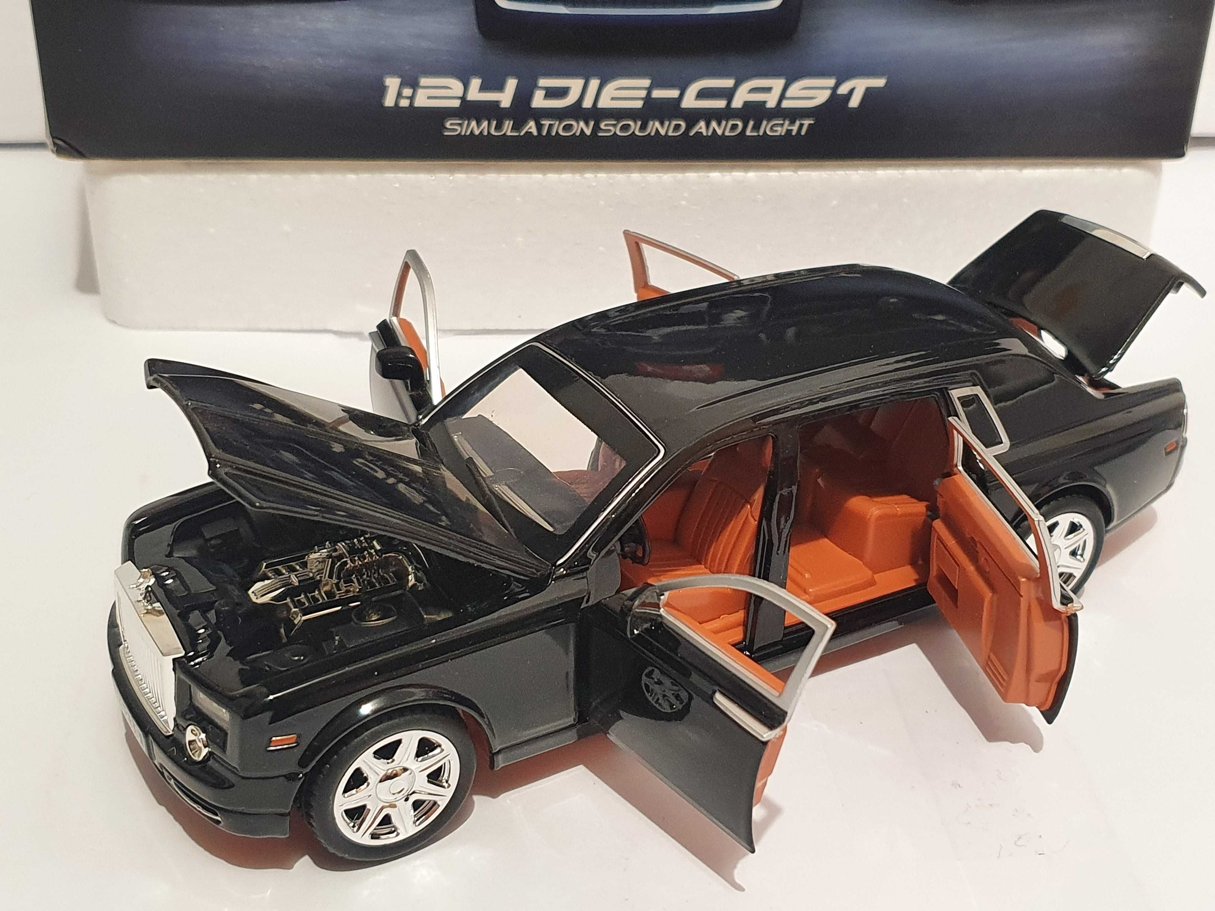 ROLLS ROYCE auto model Die Cast metalowy 1/24 samochod swiatlo dzwiek