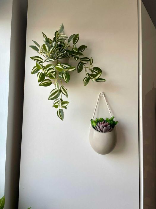 Zestaw 3 doniczki wiszące na kwiaty dekoracja dom na ścianę kwiaty