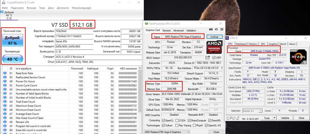Asus VivoBook 17｜Vega 8 2gb｜Ryzen 5 3500U｜17.3"｜OЗУ 8 gb｜512 gb
