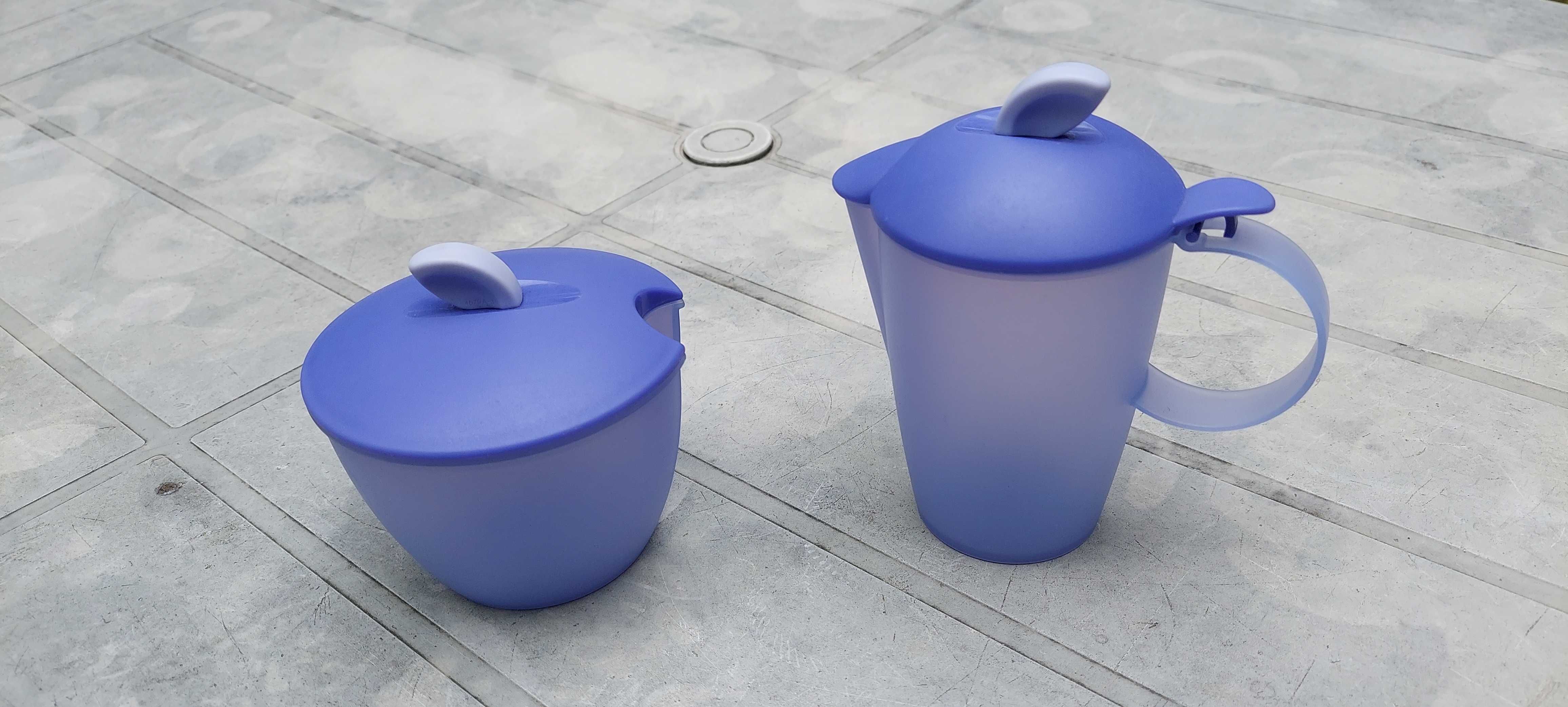 Tupperware cukiernica i dzbanek na mleko/ mlecznik