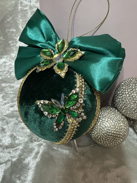 Ноногодние шары ручной работы, новорічні іграшки