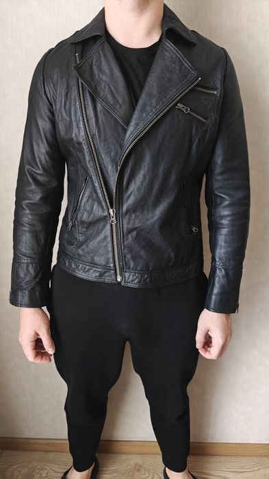 Куртка, косуха, натуральна шкіра, вінтаж, ретро