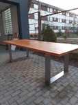Stół dębowy 250x100 - nowoczesny, loft, metalowe nogi