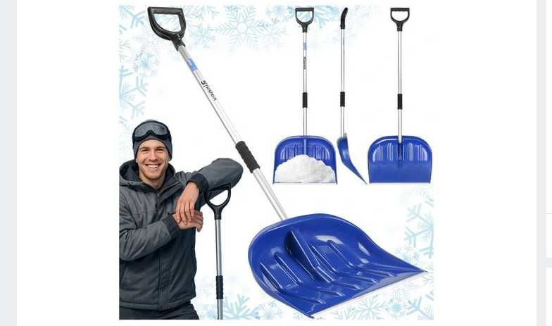 Łopata Do Śniegu Aluminiowa Zgarniacz Do Odśnieżania Szeroka +GRATIS