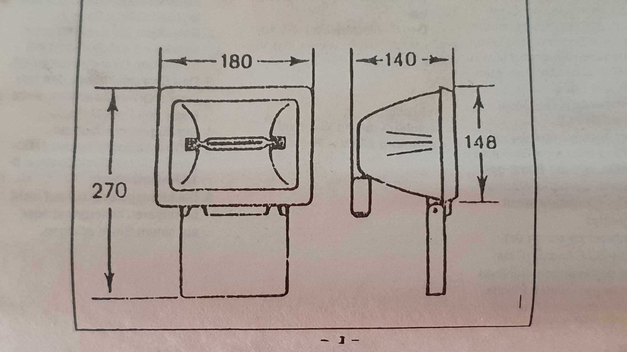 Holofote de Halogénio Einhell HS 503 500 Watts Novo (Lâmpada incluída)