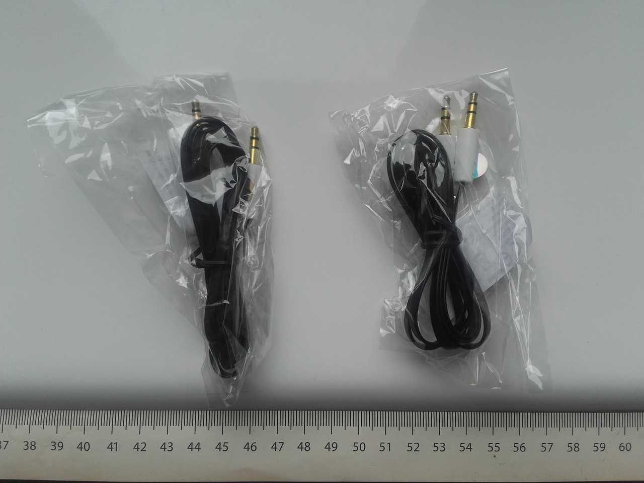 Kabel audio 1m AUX miniJack 3,5mm płaski, stereo 100cm QR raltek
