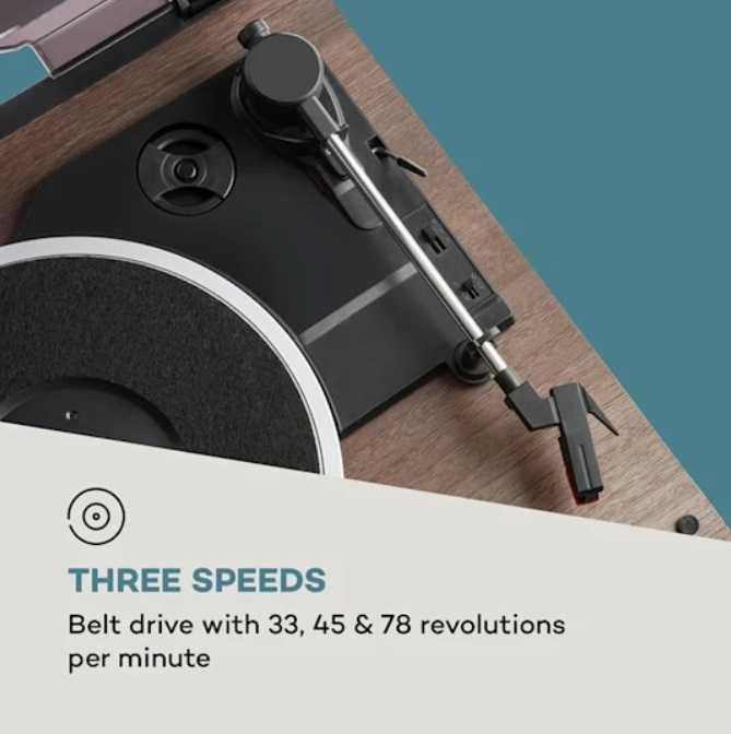 Wieża stereo retro gramofon DAB+/FM/BT/CD  Auna  G-285