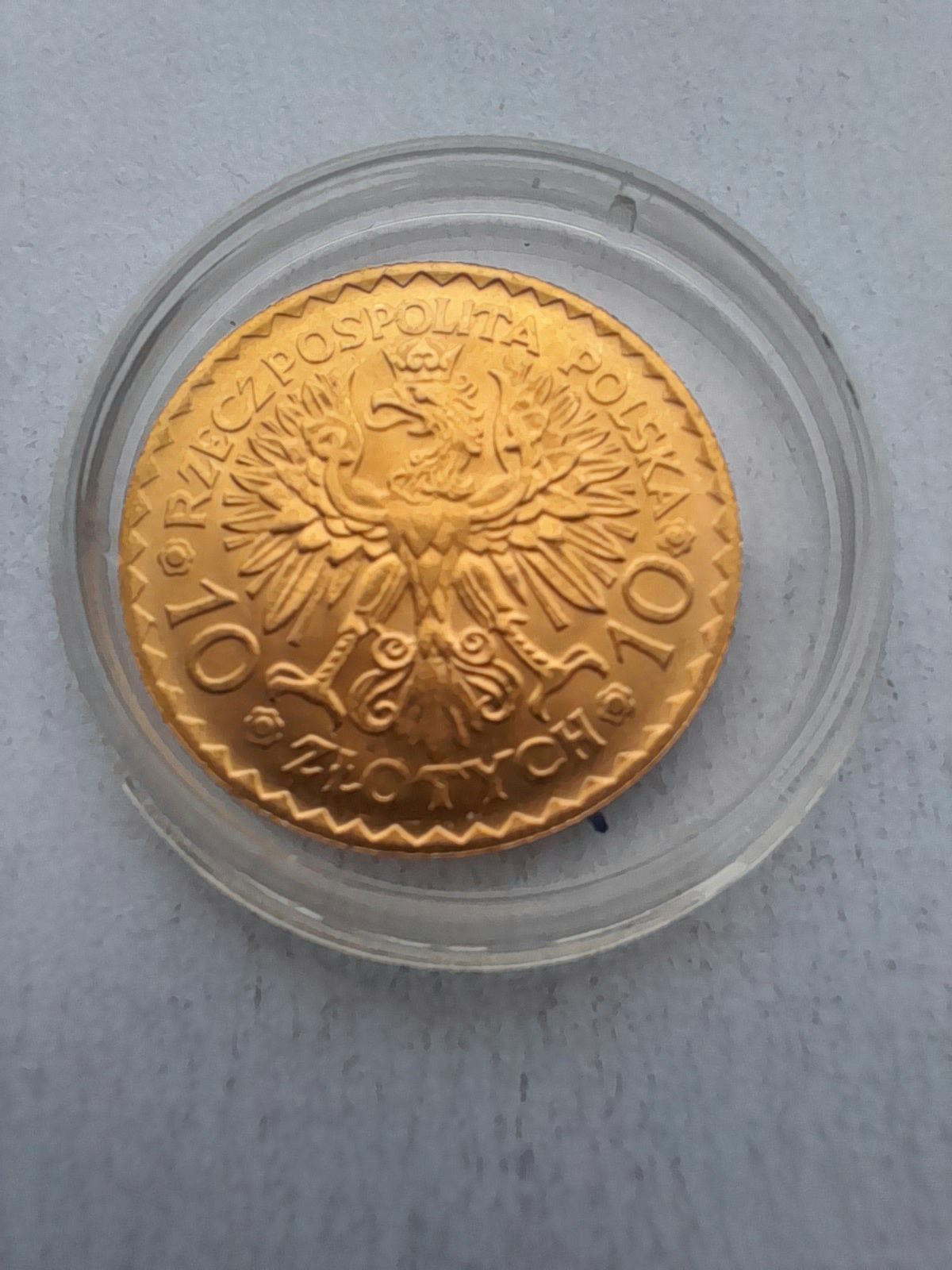 Moneta--10zł Chrobry--1925-złoto