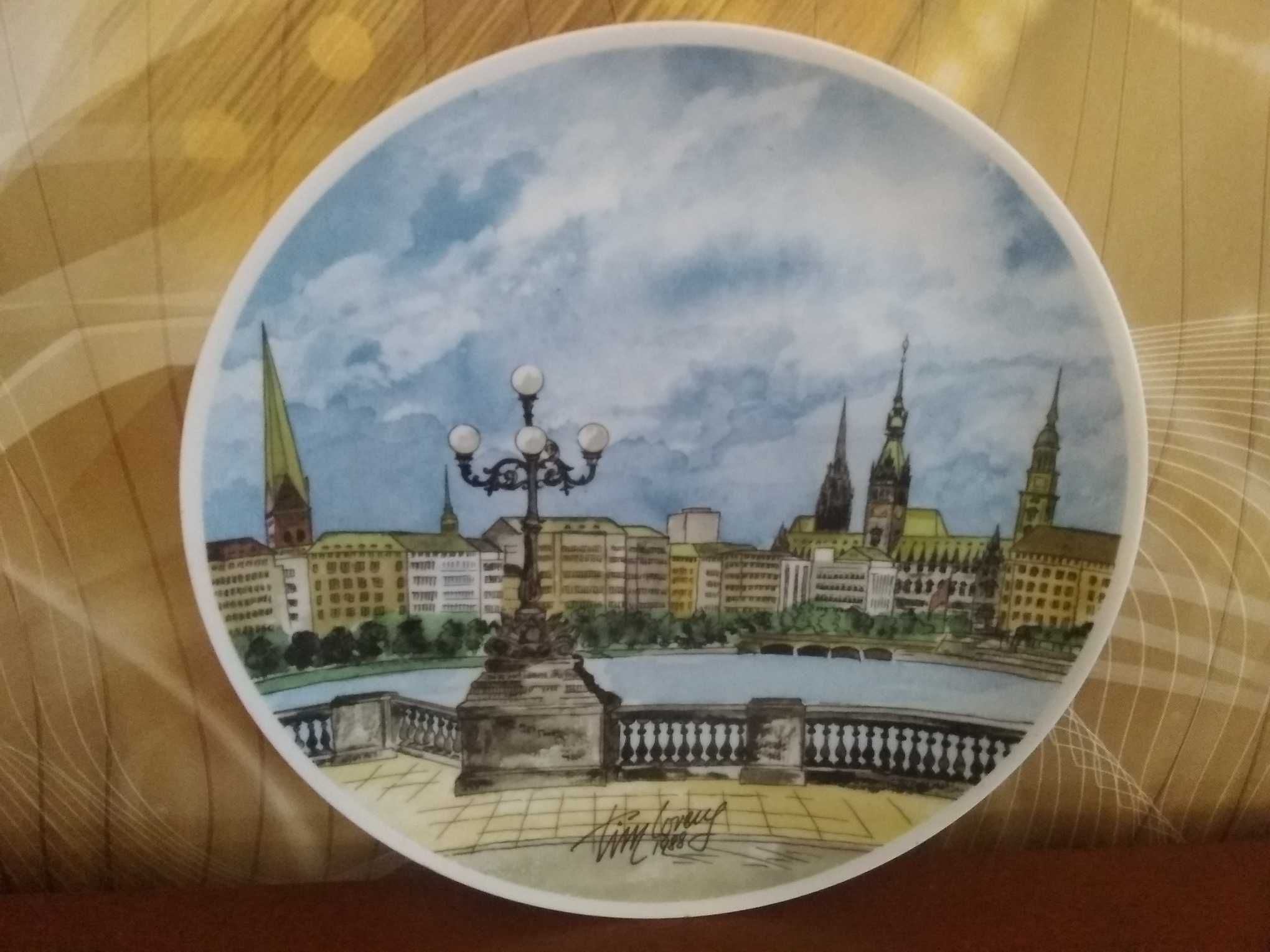 Talerz porcelanowy na ścianę 1988